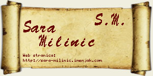 Sara Milinić vizit kartica